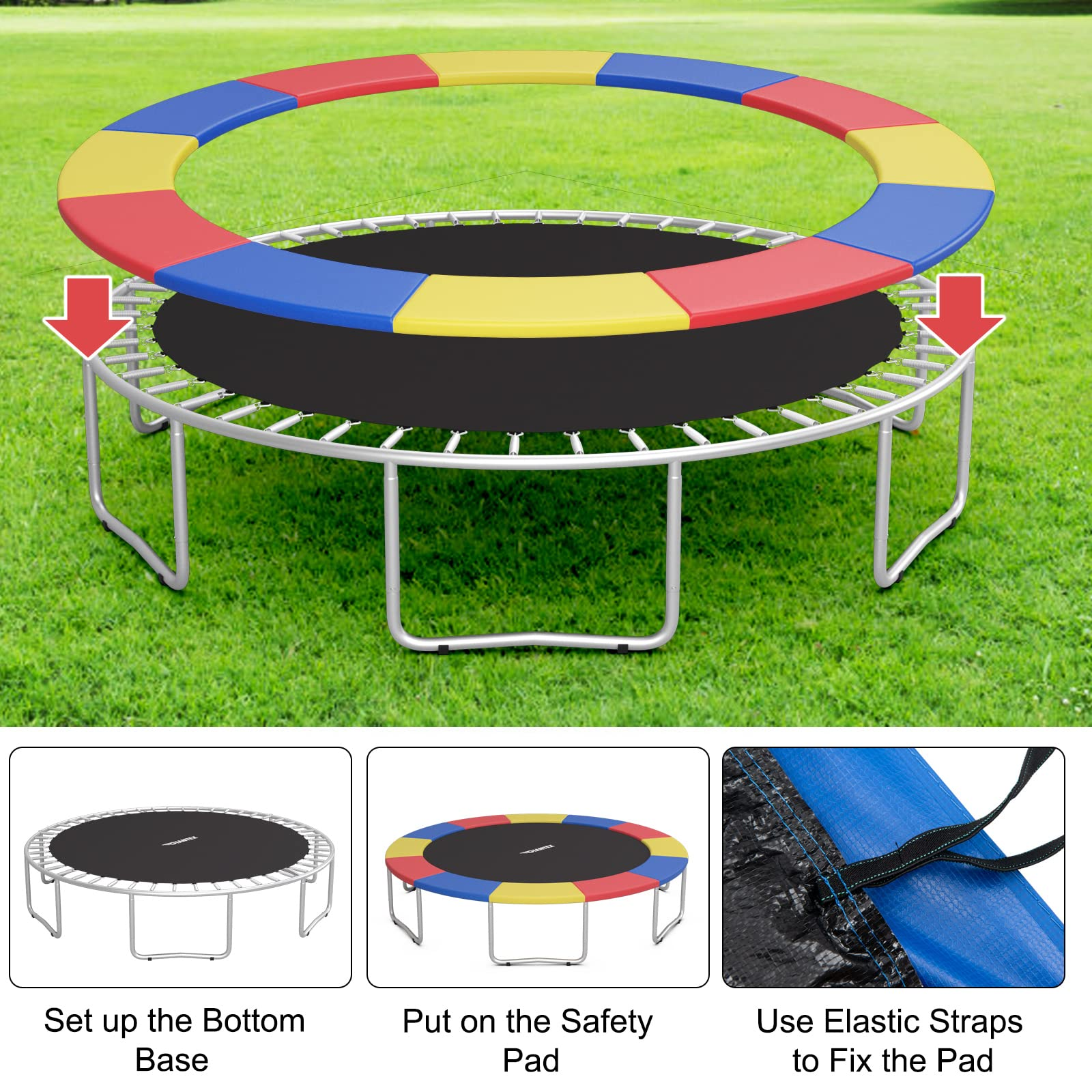 Giantex Trampoline Pad, Tear-Resistant Edge Cover Springs Protection Pad