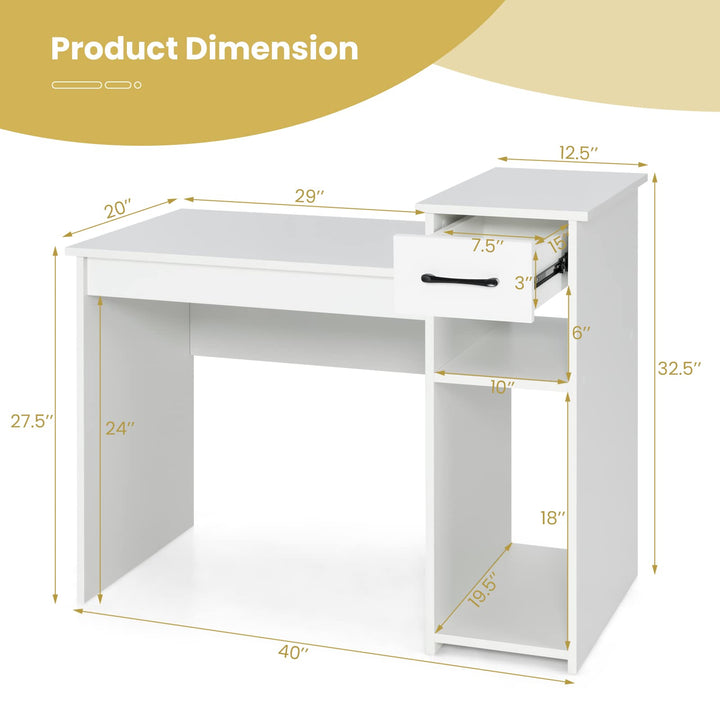 Giantex White Computer Desk