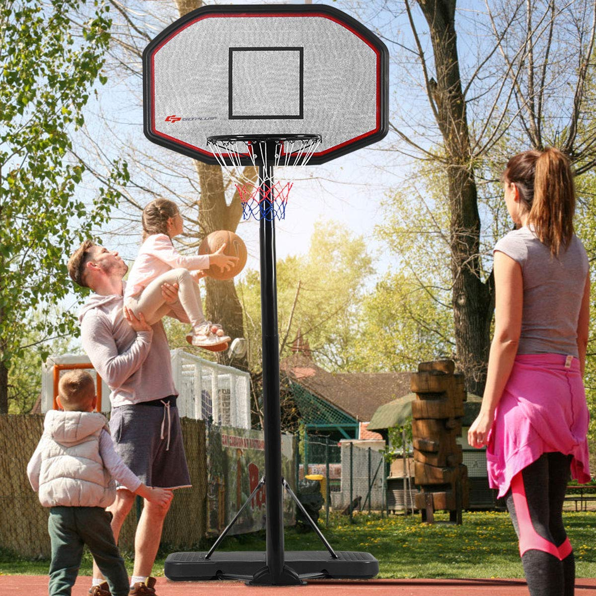 Giantex Portable Basketball Hoop 10 Ft Indoor Outdoor Adjustable Height 6.5'-10'