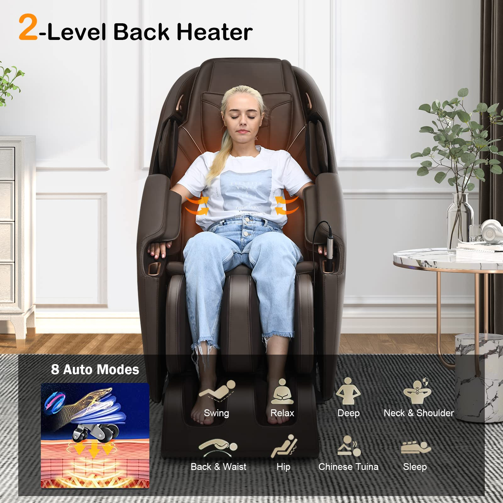 Giantex Full Body Massage Chair, Zero Gravity Recliner Chair on Wheels