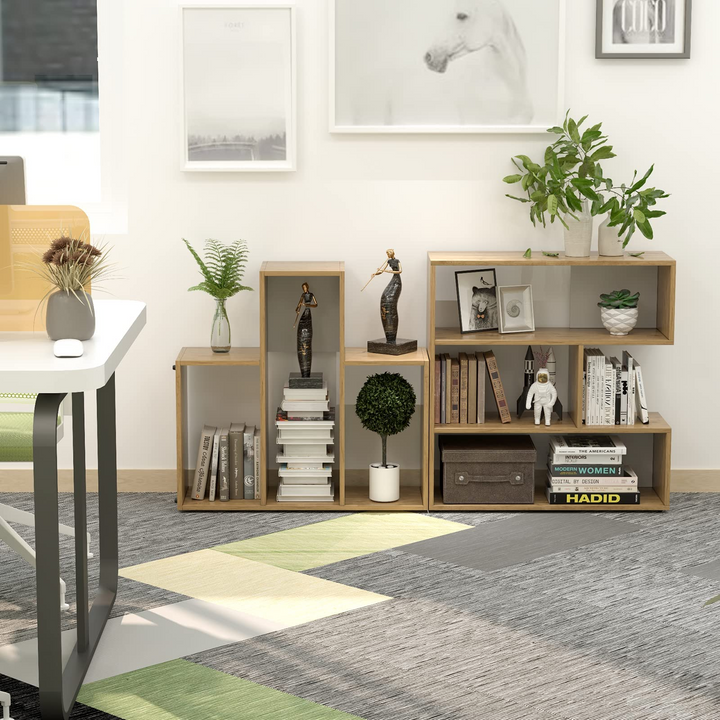 Giantex Open Shelf Bookcase, Separable Cube Bookshelf TV Stand w/ 6 Grids