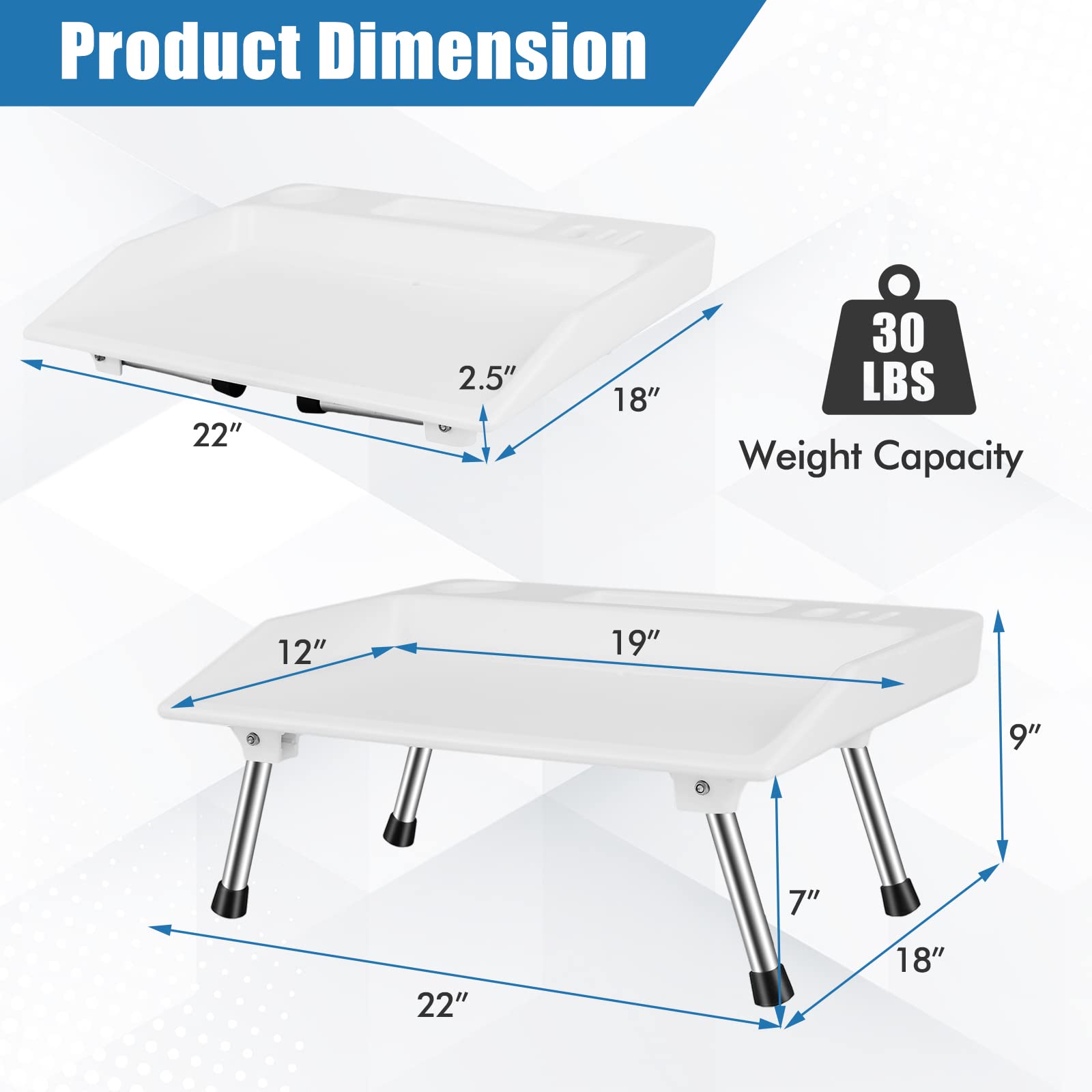 Giantex Small Folding Fish Cleaning Table with Knife Groove