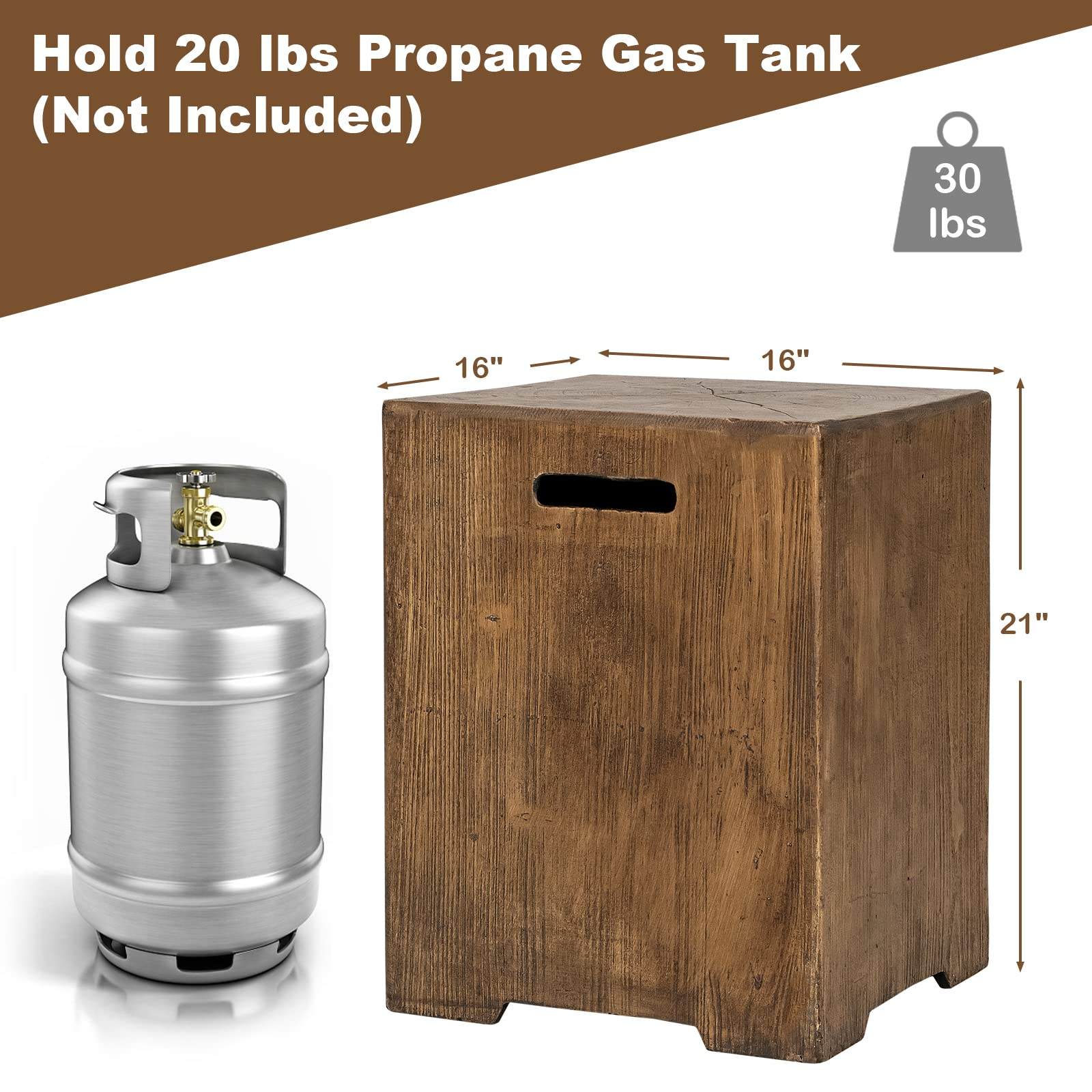 Giantex Outdoor Tank Hideaway Table, Propane Tank Cover for Standard 20 LBS Propane Gas Tank