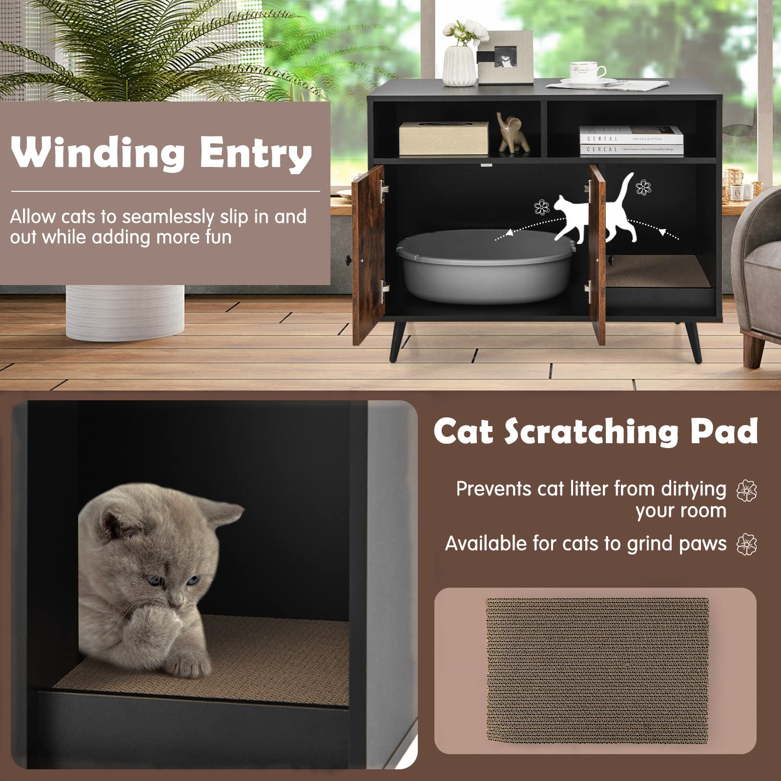 Giantex Cat Litter Box Enclosure