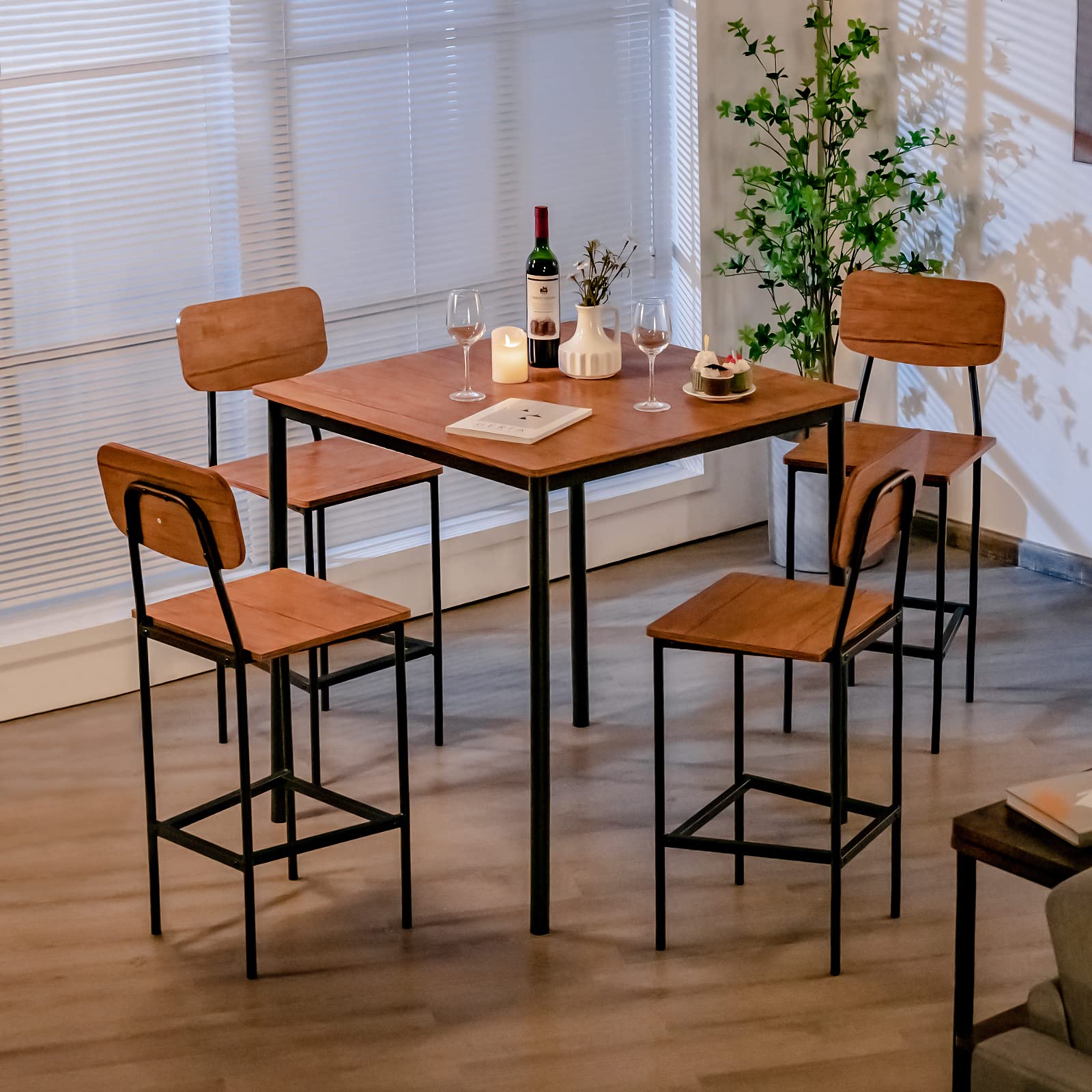 5-Piece Dining Table Set - Giantex