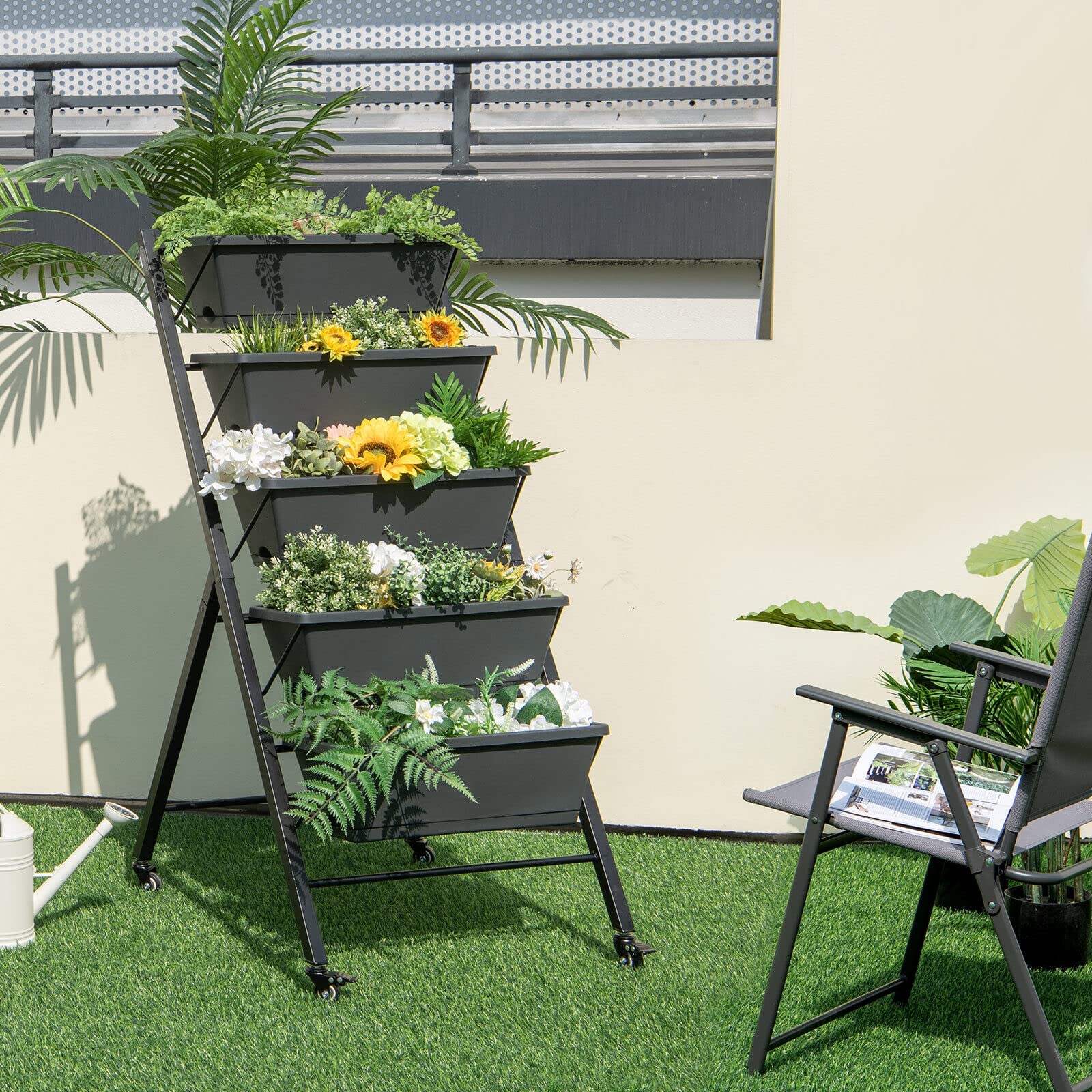 Giantex Vertical Raised Garden Bed on Wheels