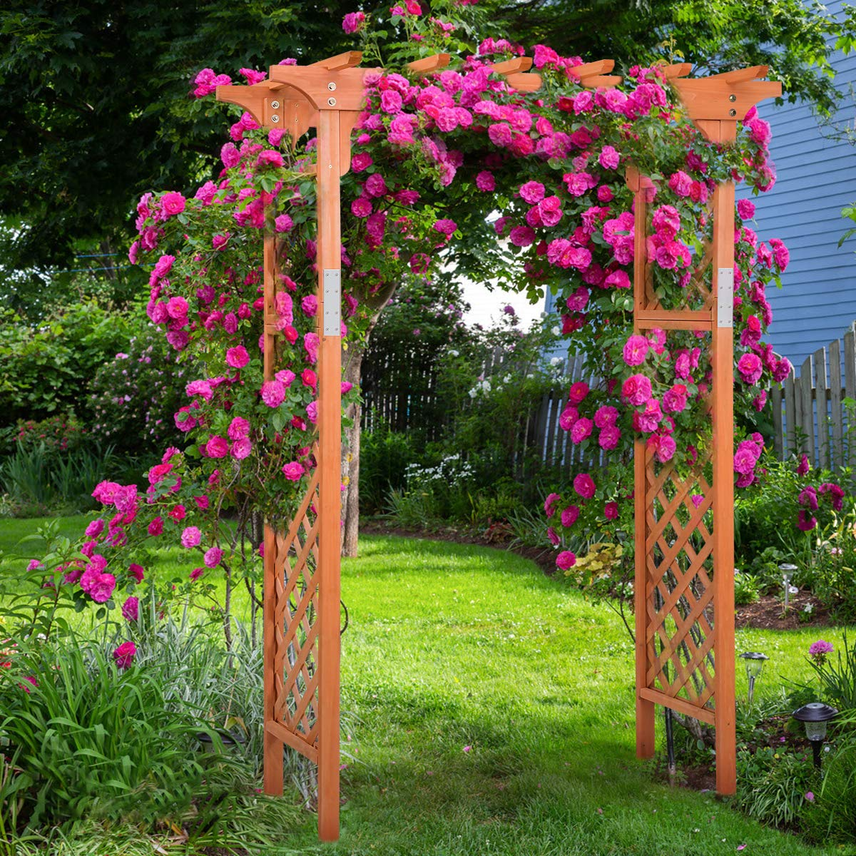 Giantex 88inch Wood Garden Arbor