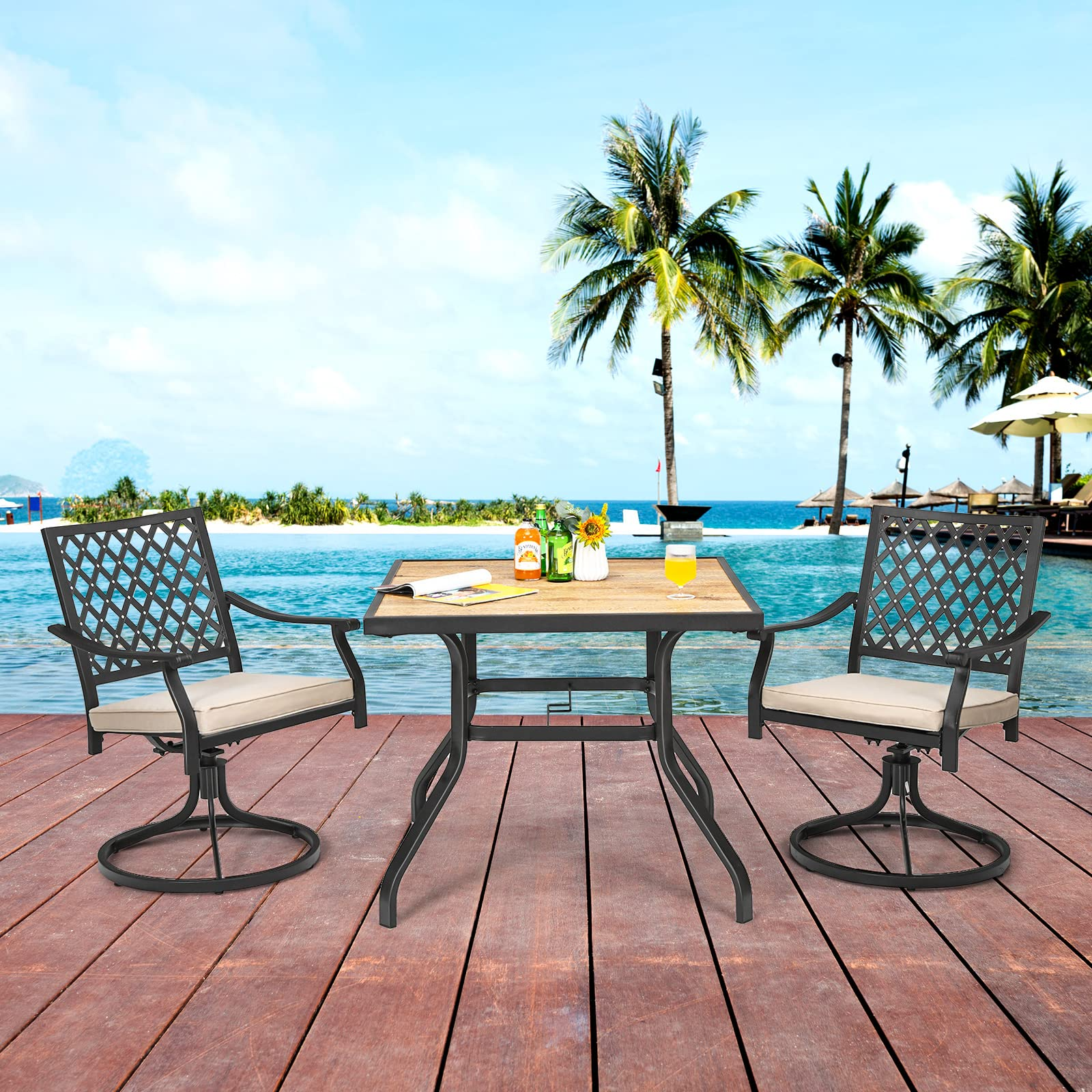 Patio Dining Table, Outdoor Square Bistro Table