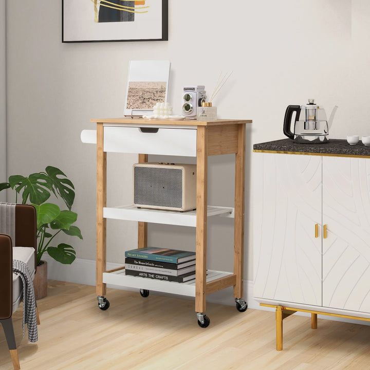 Kitchen Island Cart with Storage - Giantex