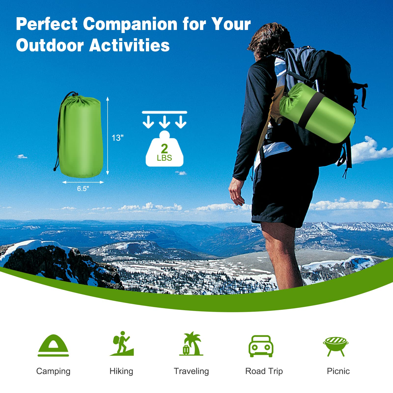 Waterproof Camping Air Mattress w/Carrying Bag for Tent | Camping Sleeping Pad