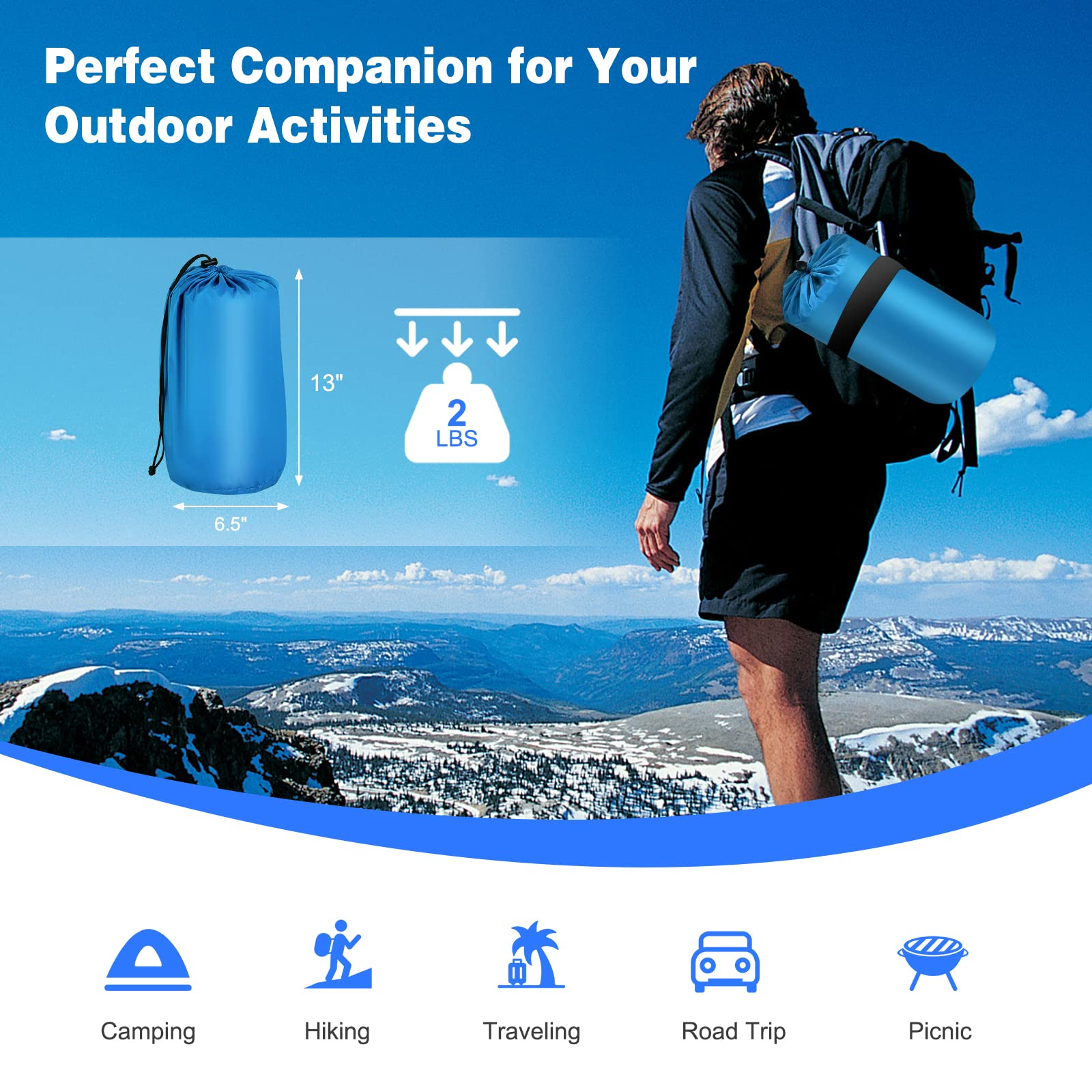 Waterproof Camping Air Mattress w/Carrying Bag for Tent | Camping Sleeping Pad