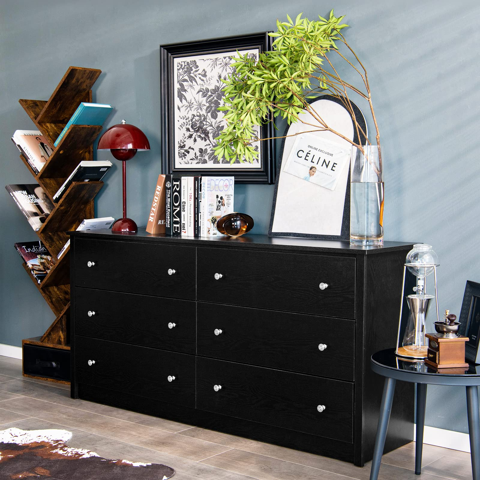 Giantex 6-Drawer Dresser for Bedroom - Freestanding Storage Cabinet