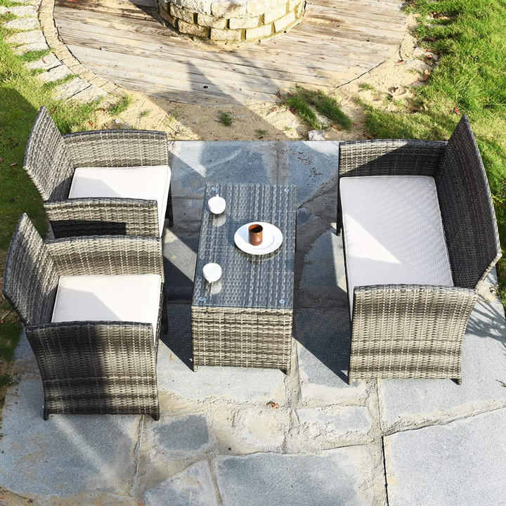 Giantex 4 Pc Rattan Patio Furniture Set