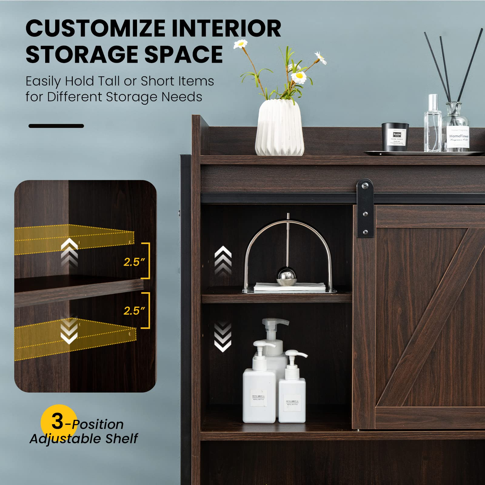 Giantex Over The Toilet Storage Cabinet