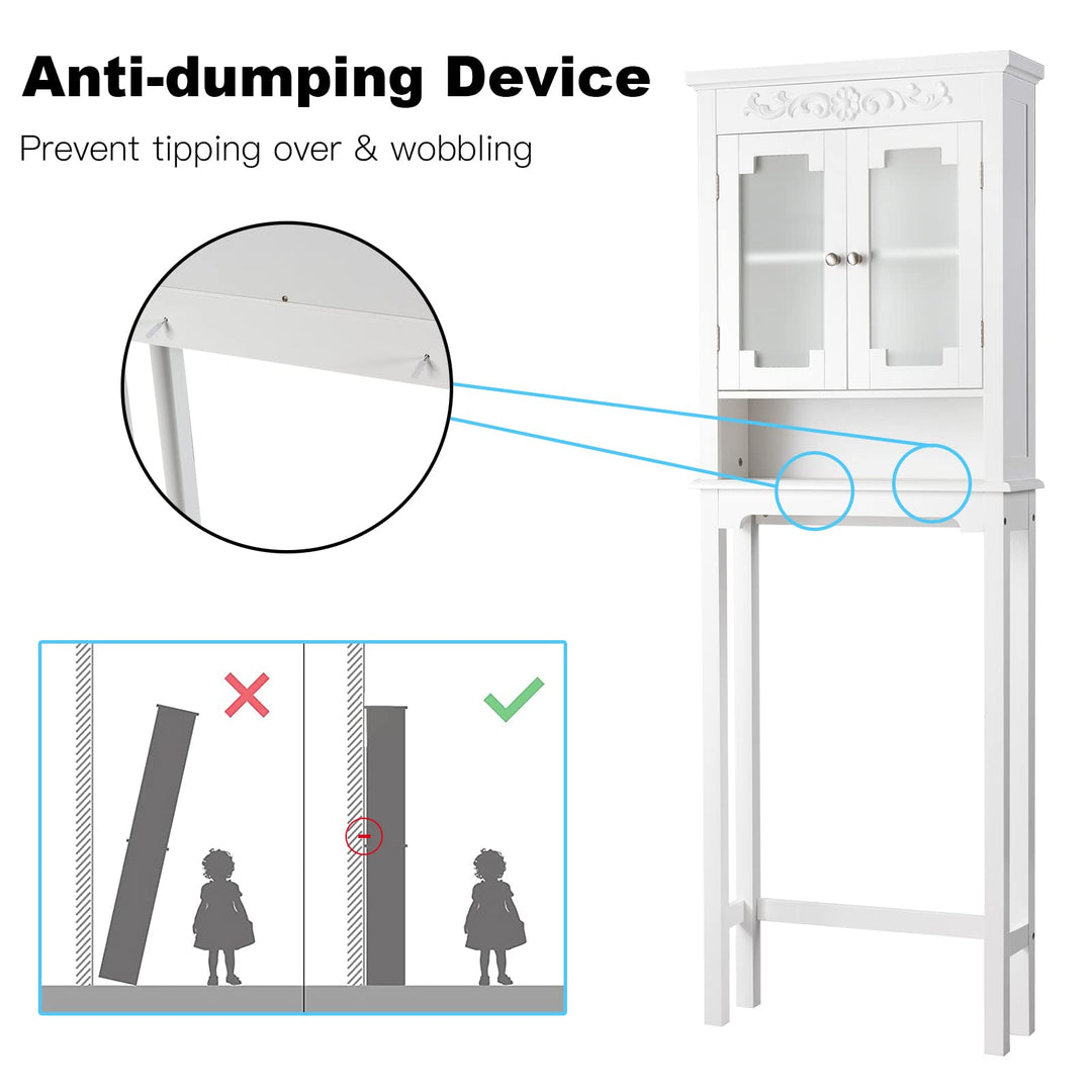 Giantex Over The Toilet Bathroom Space Saver, 3-Shelf Bathroom Organizer