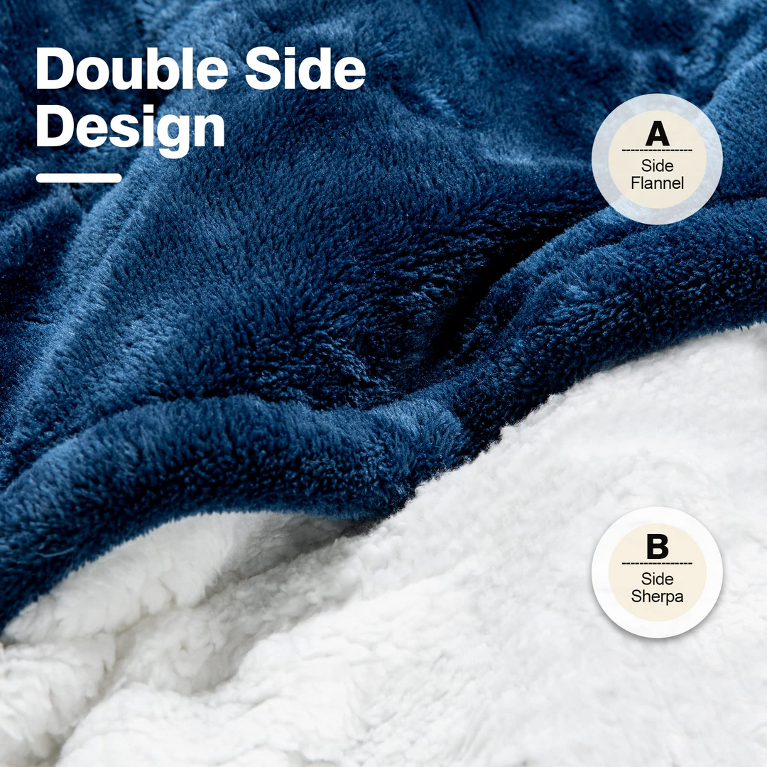 Giantex Electric Blanket Heated Throw, Flannel Sherpa Double Side Heating Blanket 50''x60''