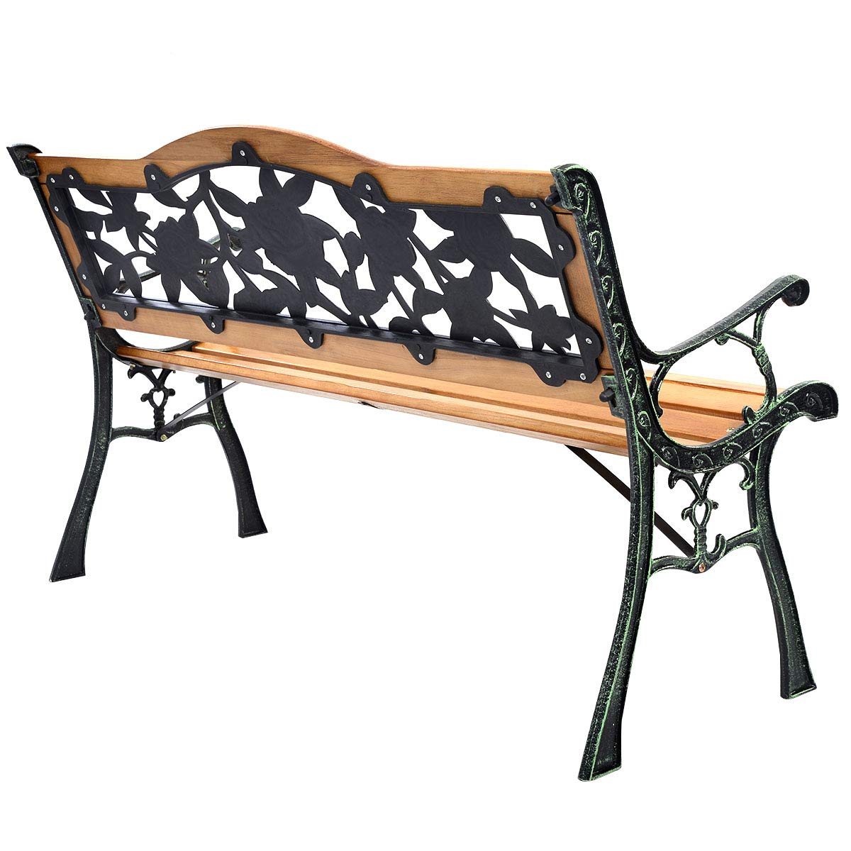 Giantex 50'' Patio Park Garden Bench, Weather Proof Porch Path Chair