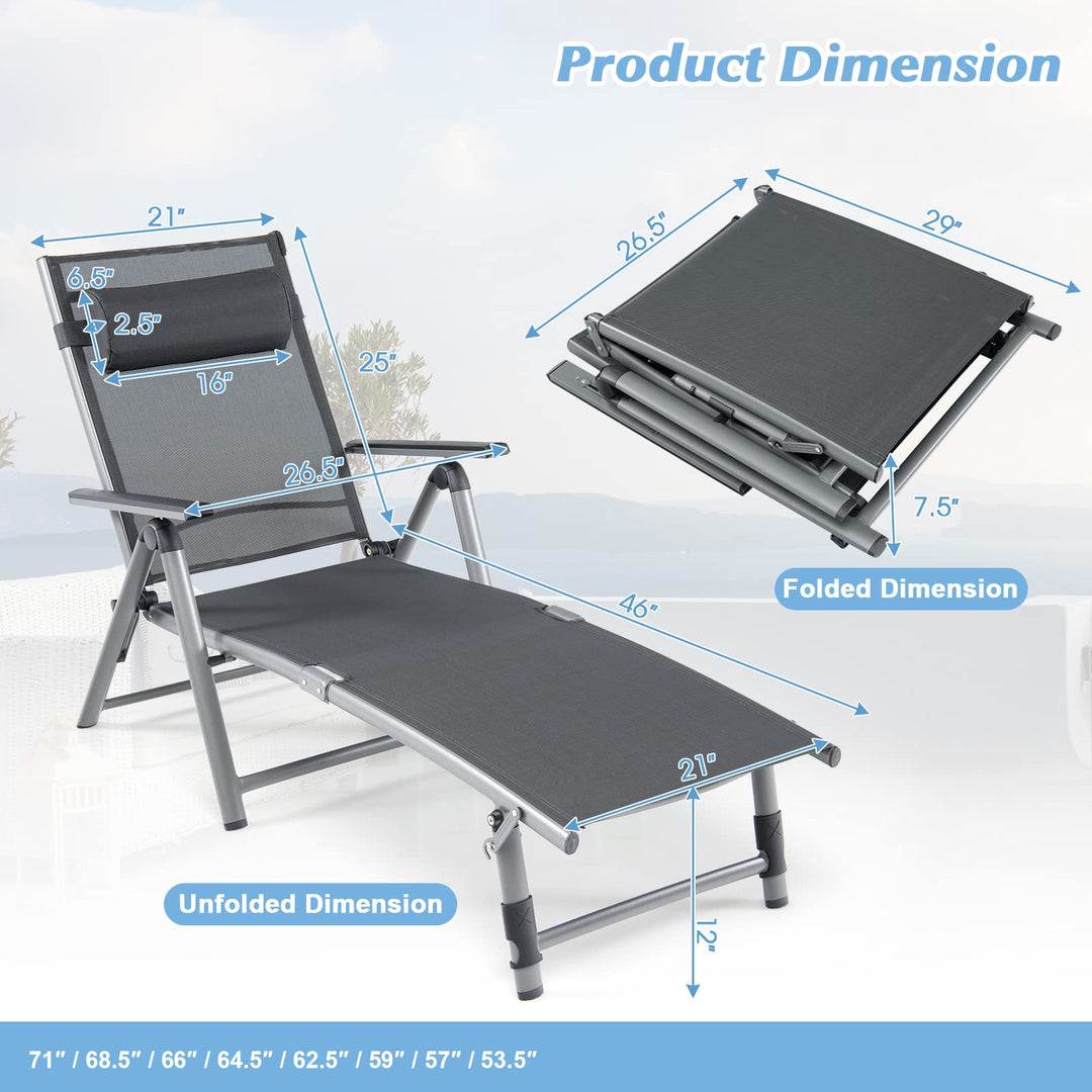 Giantex Outdoor Chaise Lounge Chair