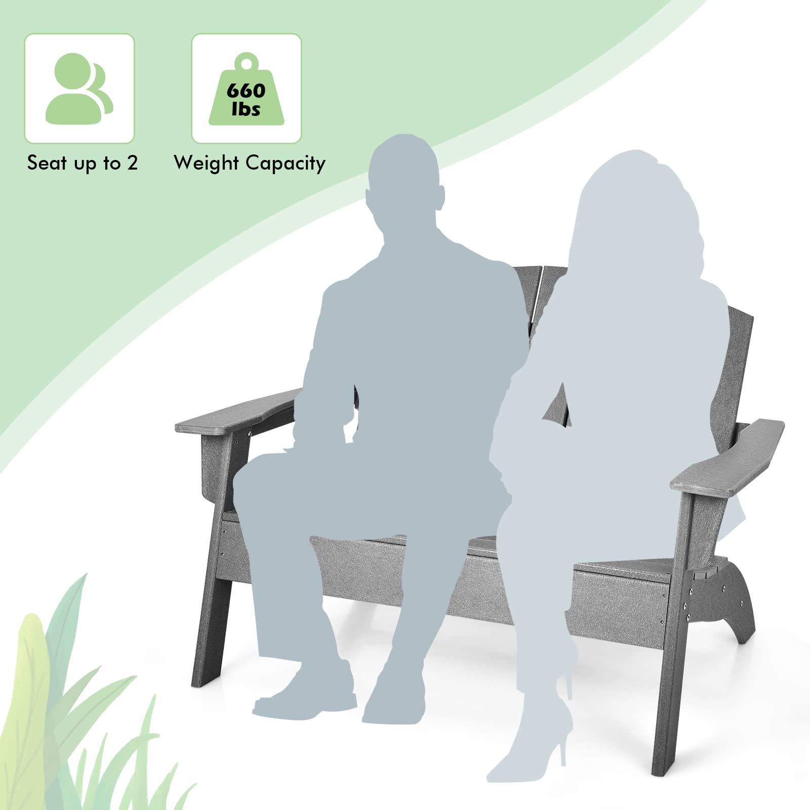 Giantex Adirondack Chair Outdoor Loveseat