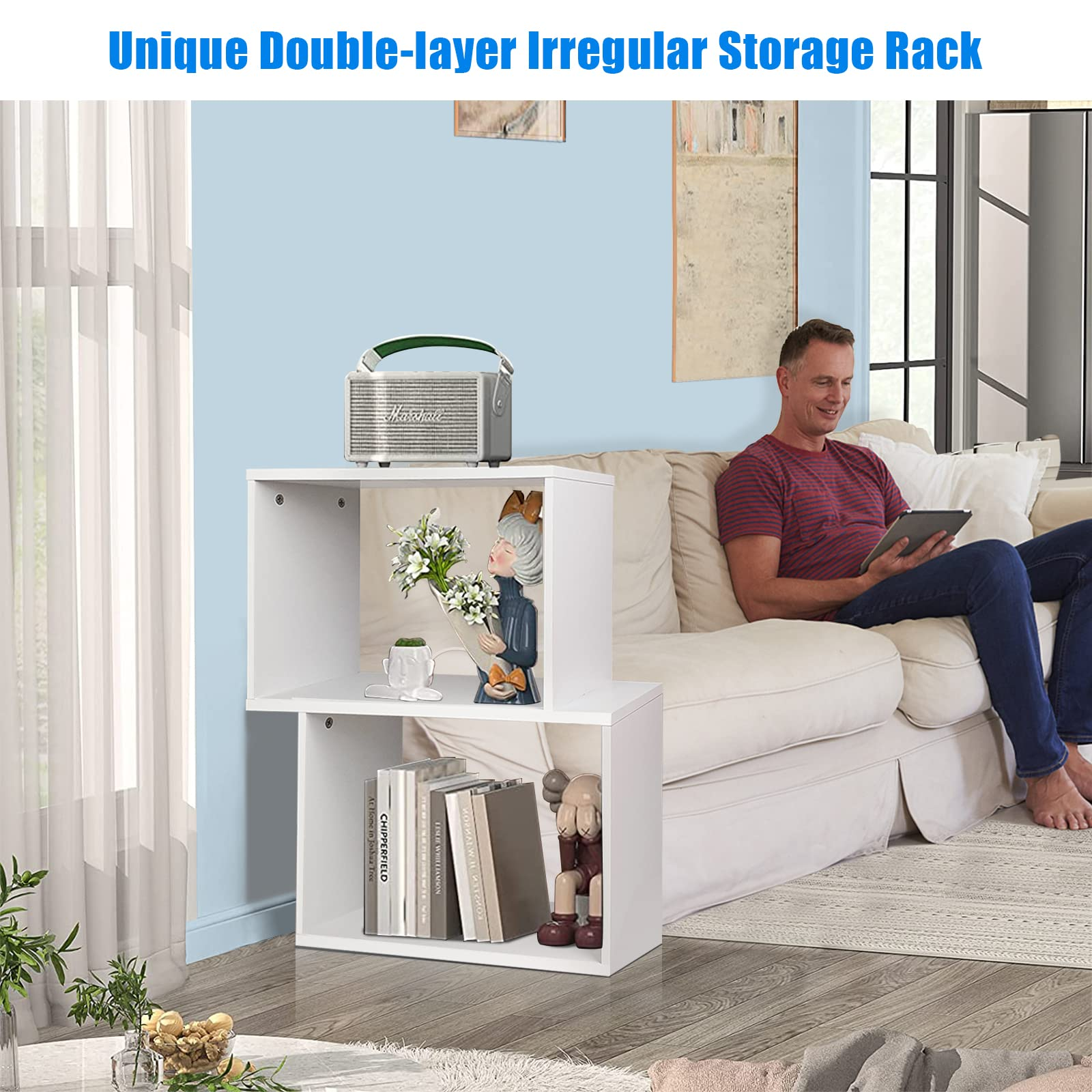 Giantex 3-Tier Geometric Bookshelf