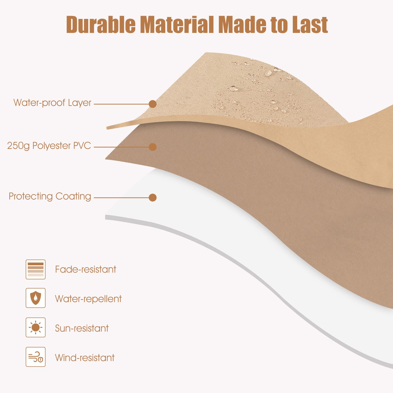 Patio Umbrella Cover for 10FT to 11FT Cantilever Umbrella