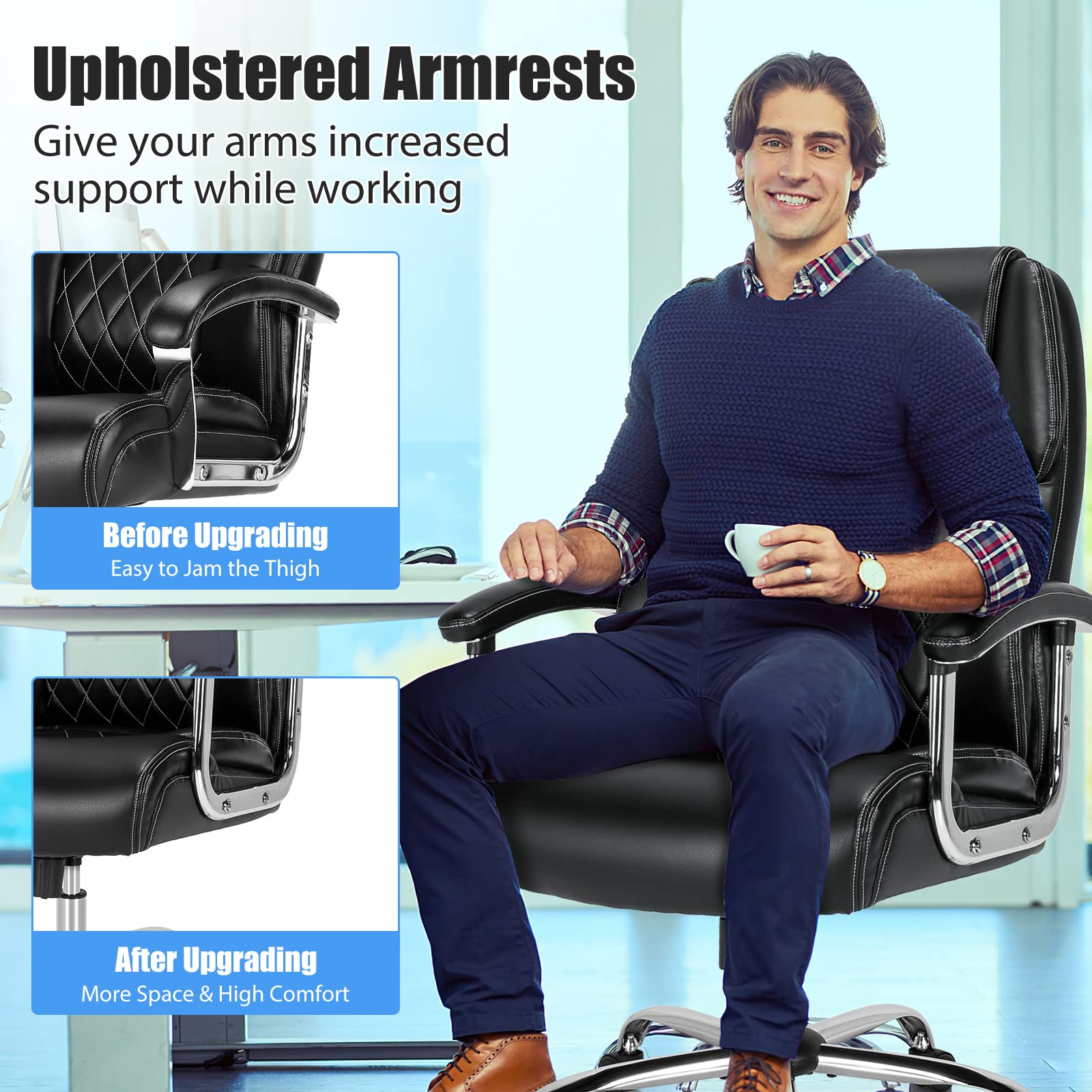 Giantex 500LBS Big and Tall Office Chair