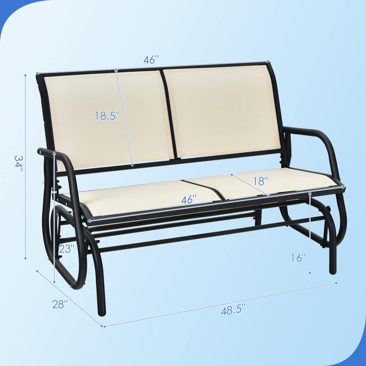 Giantex Swing Glider Chair 48 Inch with Spacious Space