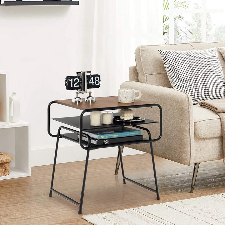 Giantex 3-Tier Side End Table with Shelf