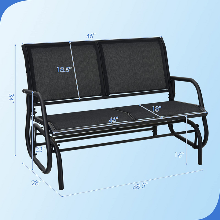 Giantex Swing Glider Chair 48 Inch with Spacious Space