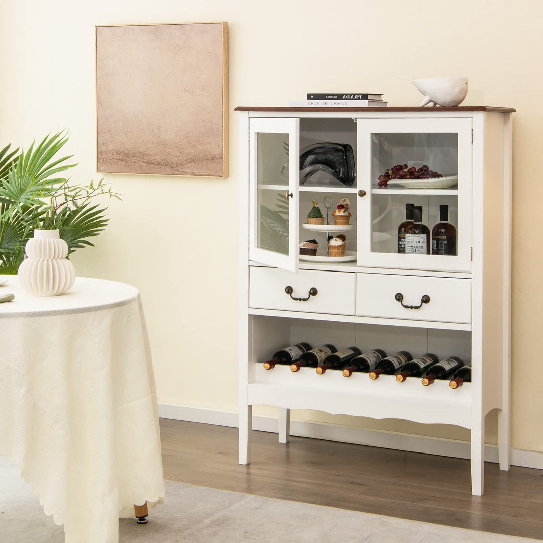 Giantex Buffet Wine Cabinet with Storage - Standing Sideboard