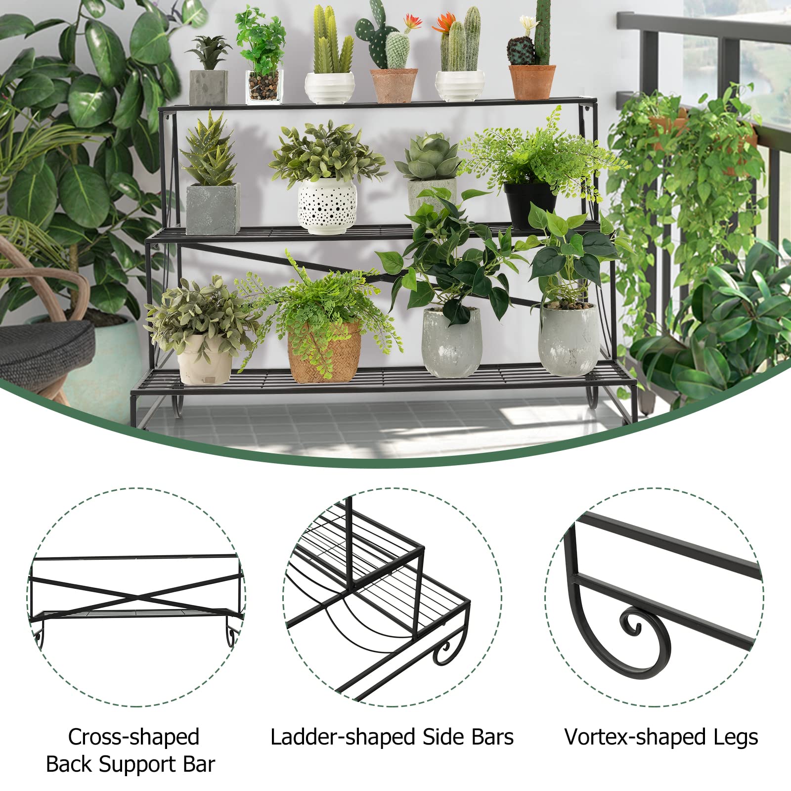 Giantex 3 Tier Metal Plant Stand