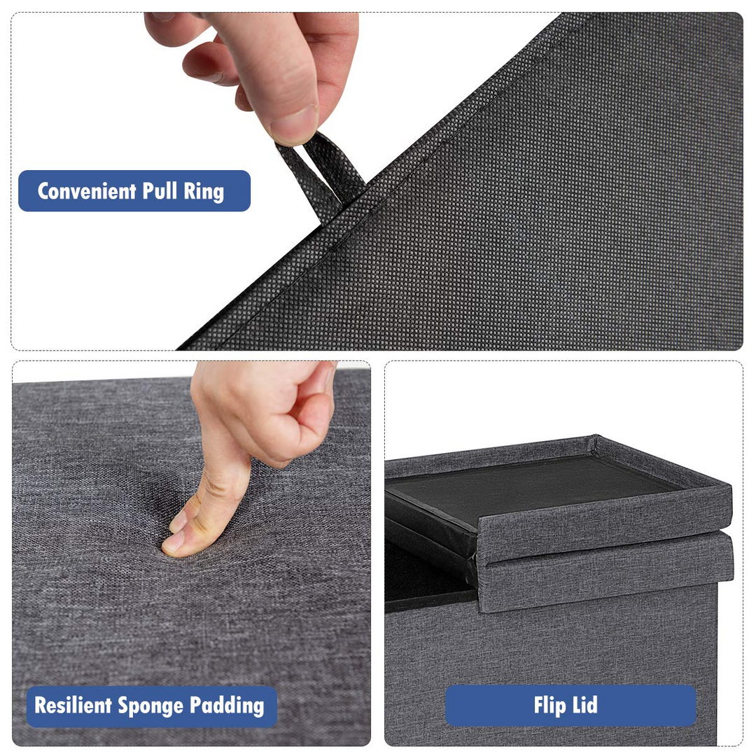 Giantex Folding Storage Ottoman 30 Inches W/ Lift Top