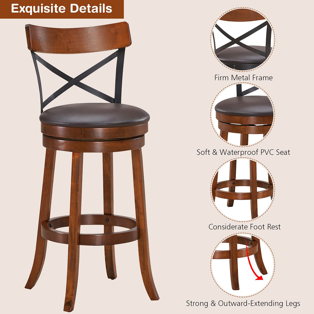 Giantex 25”Height Kitchen Counter Bar Stools for Kitchen Island, Pub, and Restaurant