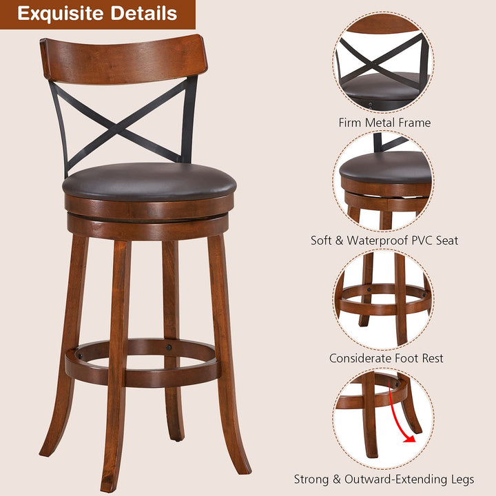 Giantex 25”Height Kitchen Counter Bar Stools for Kitchen Island, Pub, and Restaurant