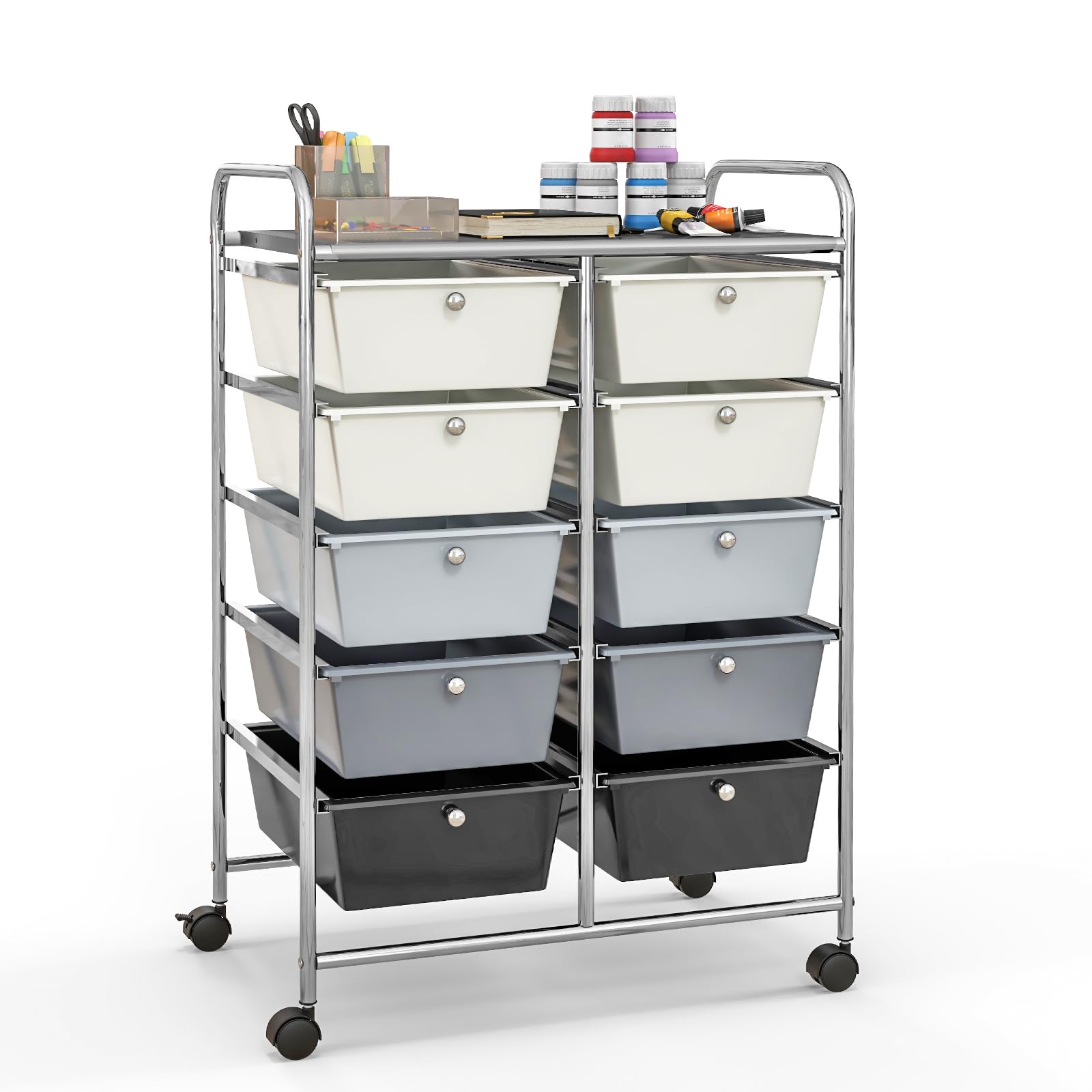 10 Drawers Rolling Cart, Classroom Organizers - Giantex