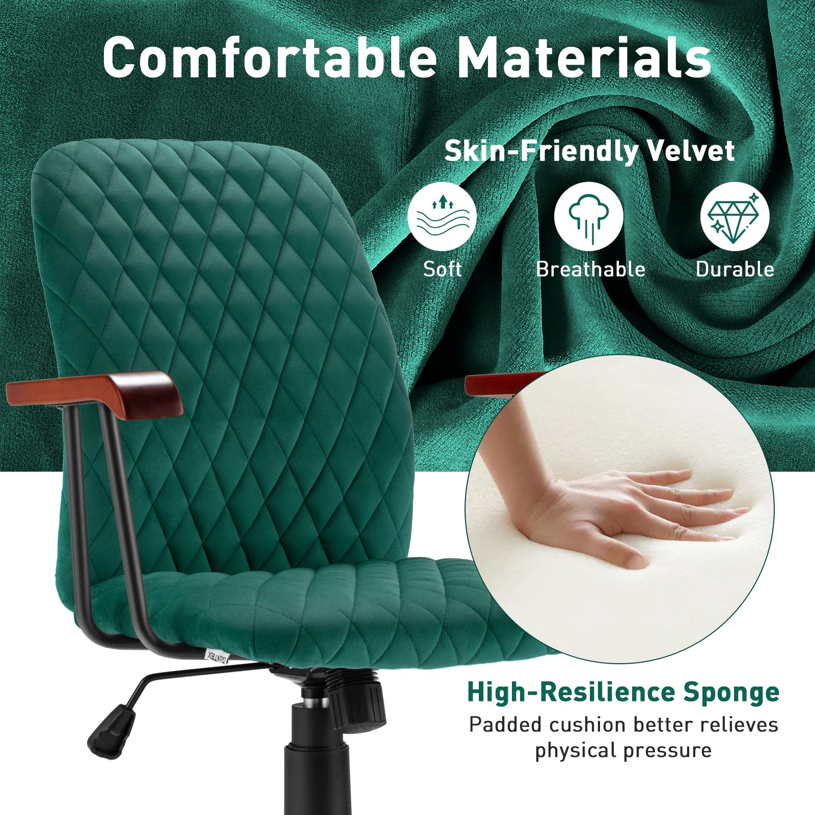 Giantex Velvet Home Office Desk Chair