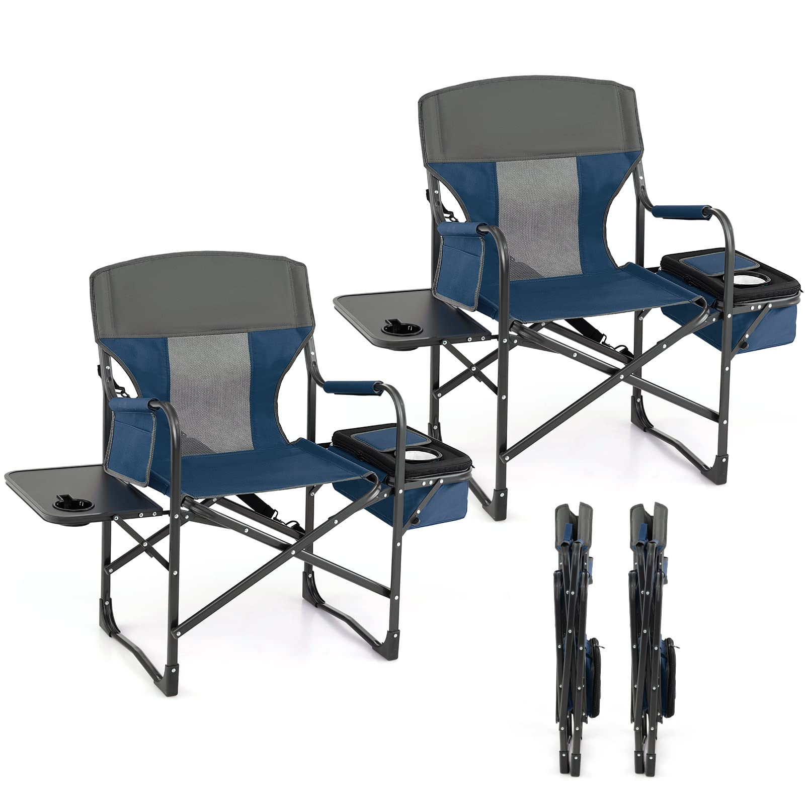 Giantex Directors Chair, Folding Chair with Side Table