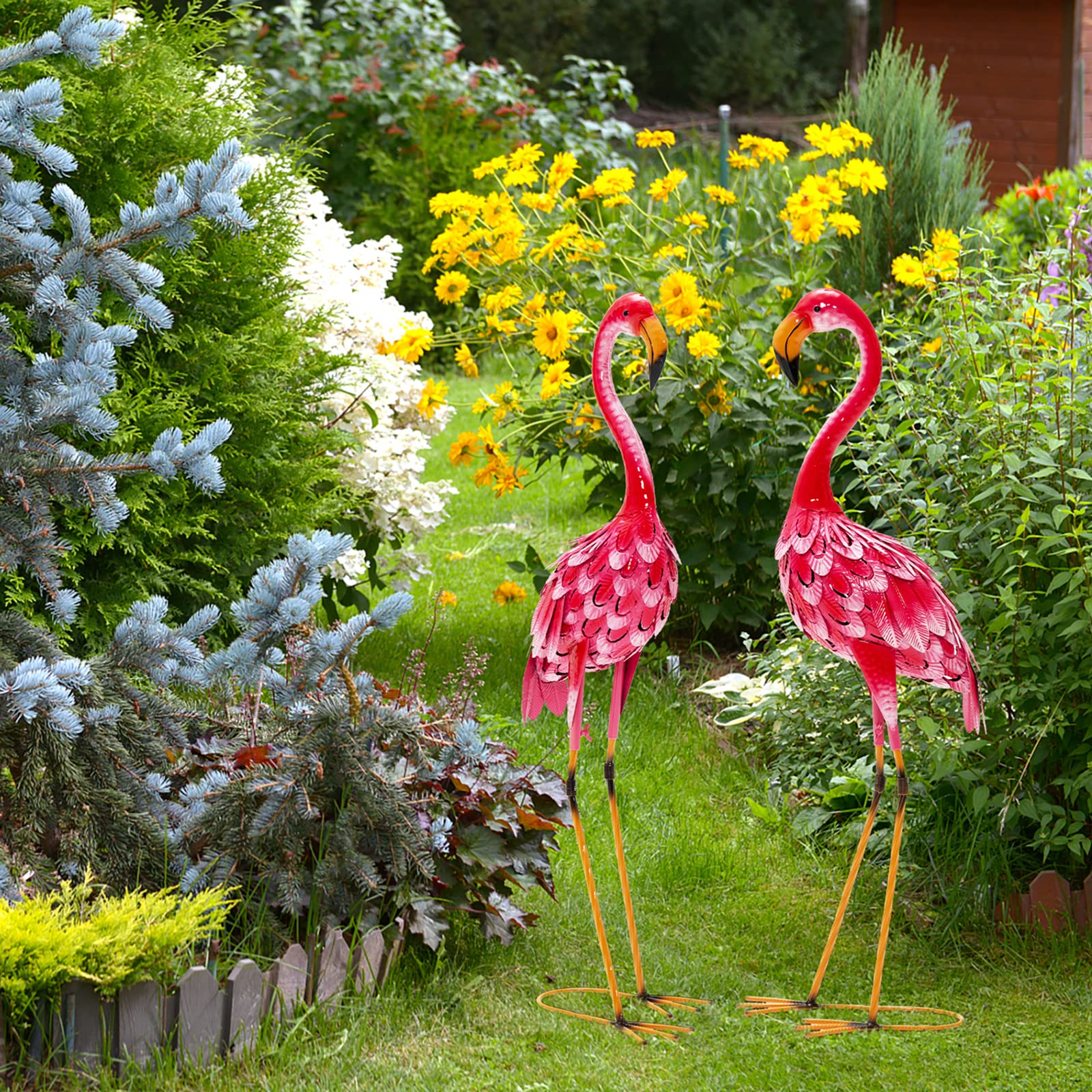 Giantex Flamingo Garden Statues Set of 2