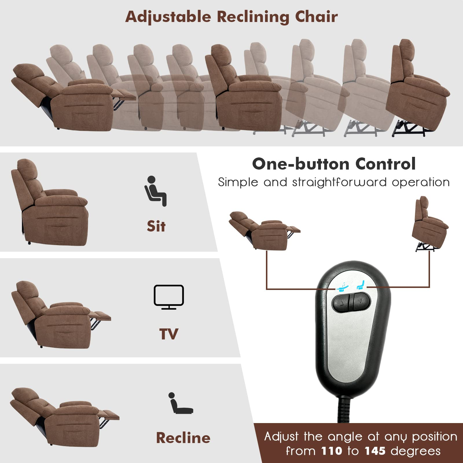 Giantex Power Lift Recliner Chairs for Elderly