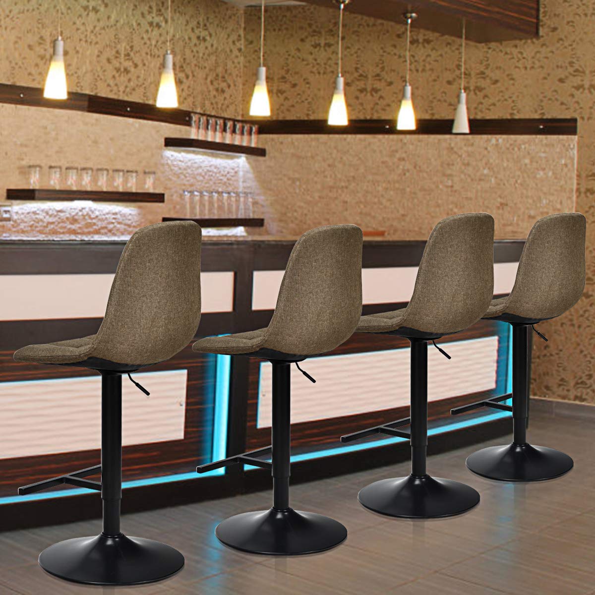 Armless Counter Height Chairs for Kitchen Dining Living Bistro Pub
