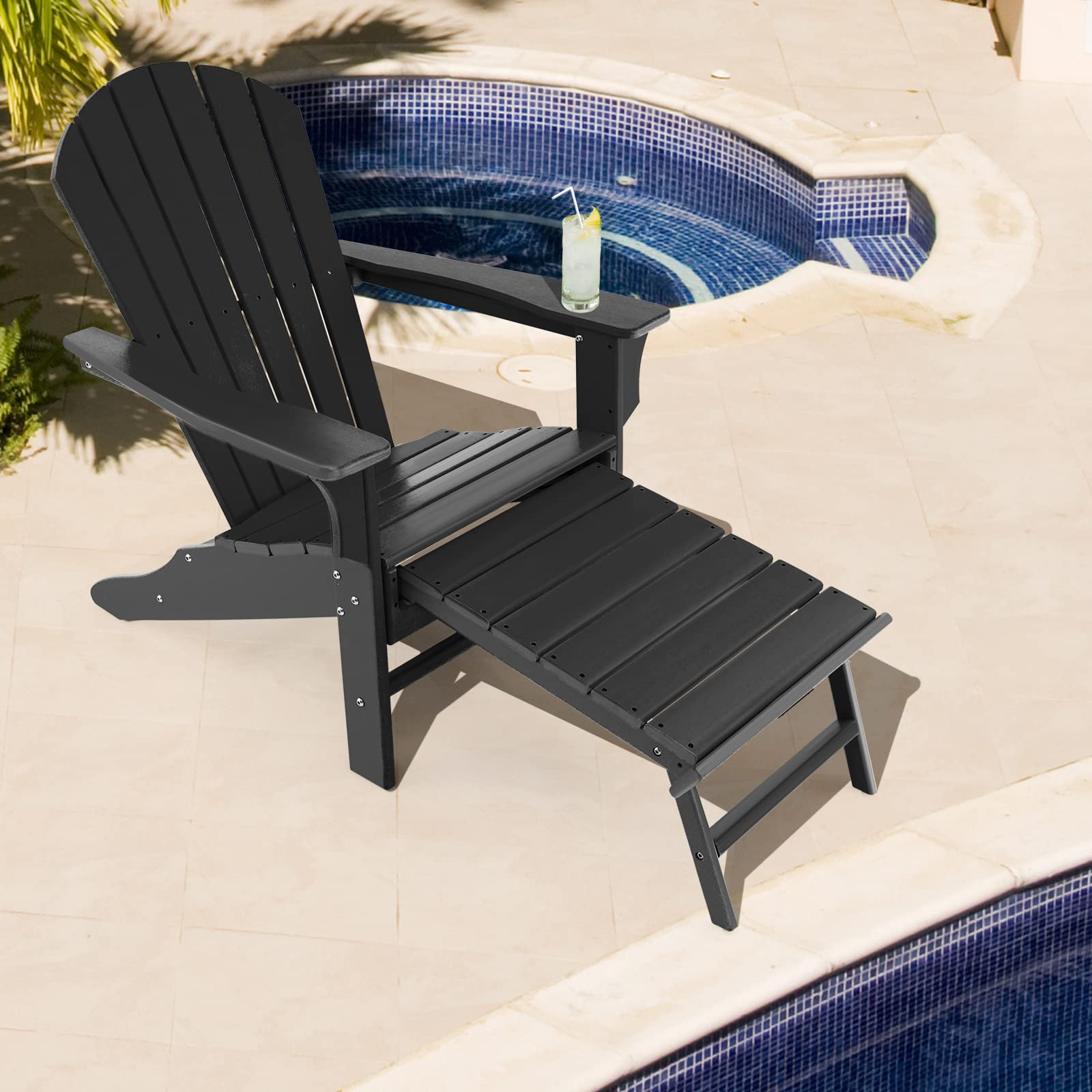 Giantex Adirondack Chair Weather Resistant HDPE Outdoor Fire Pit Chairs