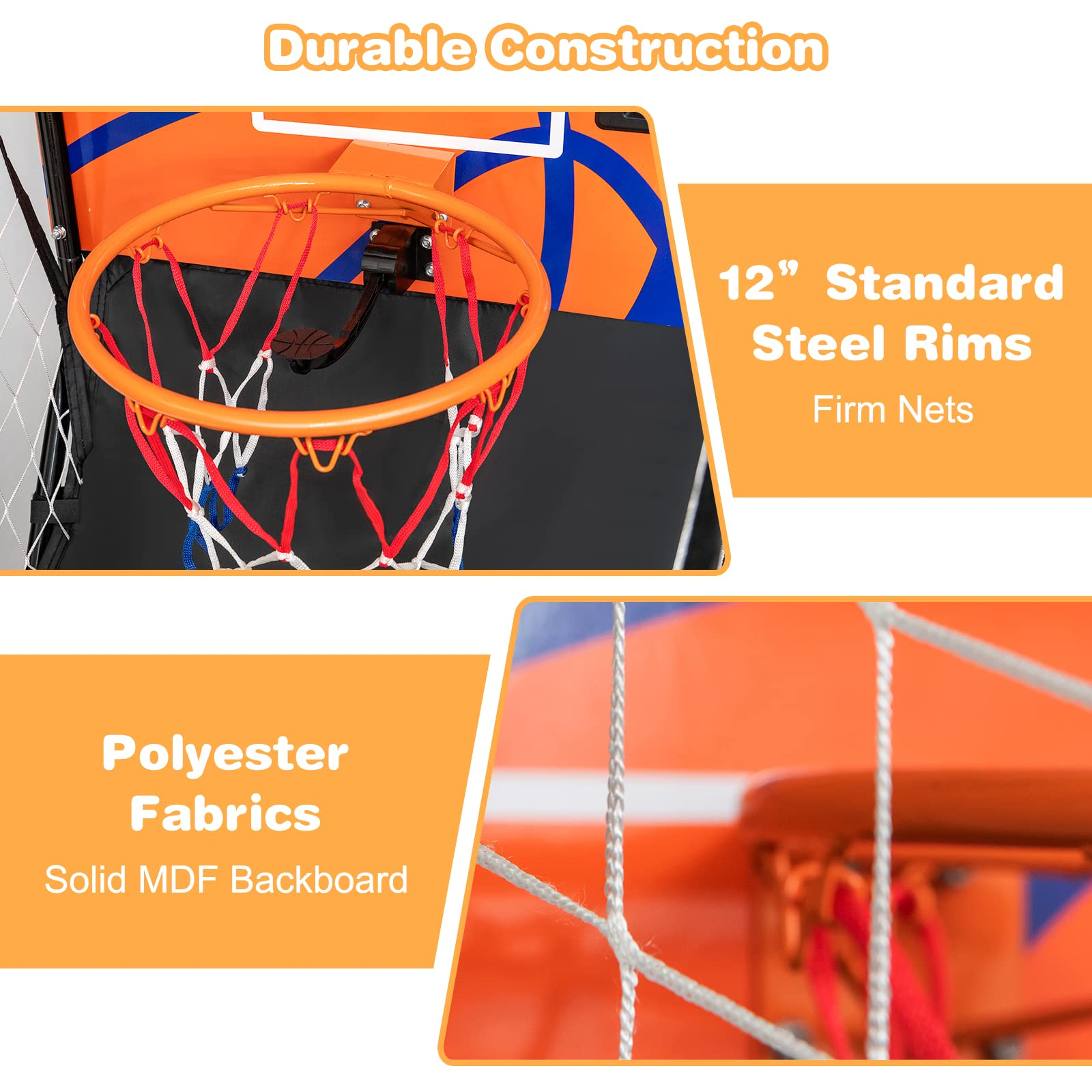 Foldable Electronic Arcade Basketball Game - Giantex