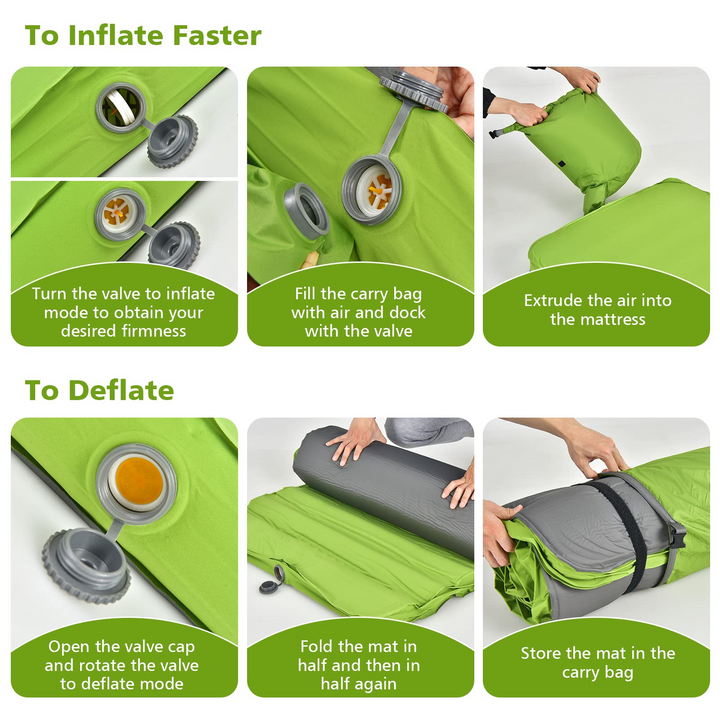 Lightweight Compact Air Mattress w/Carry Bag