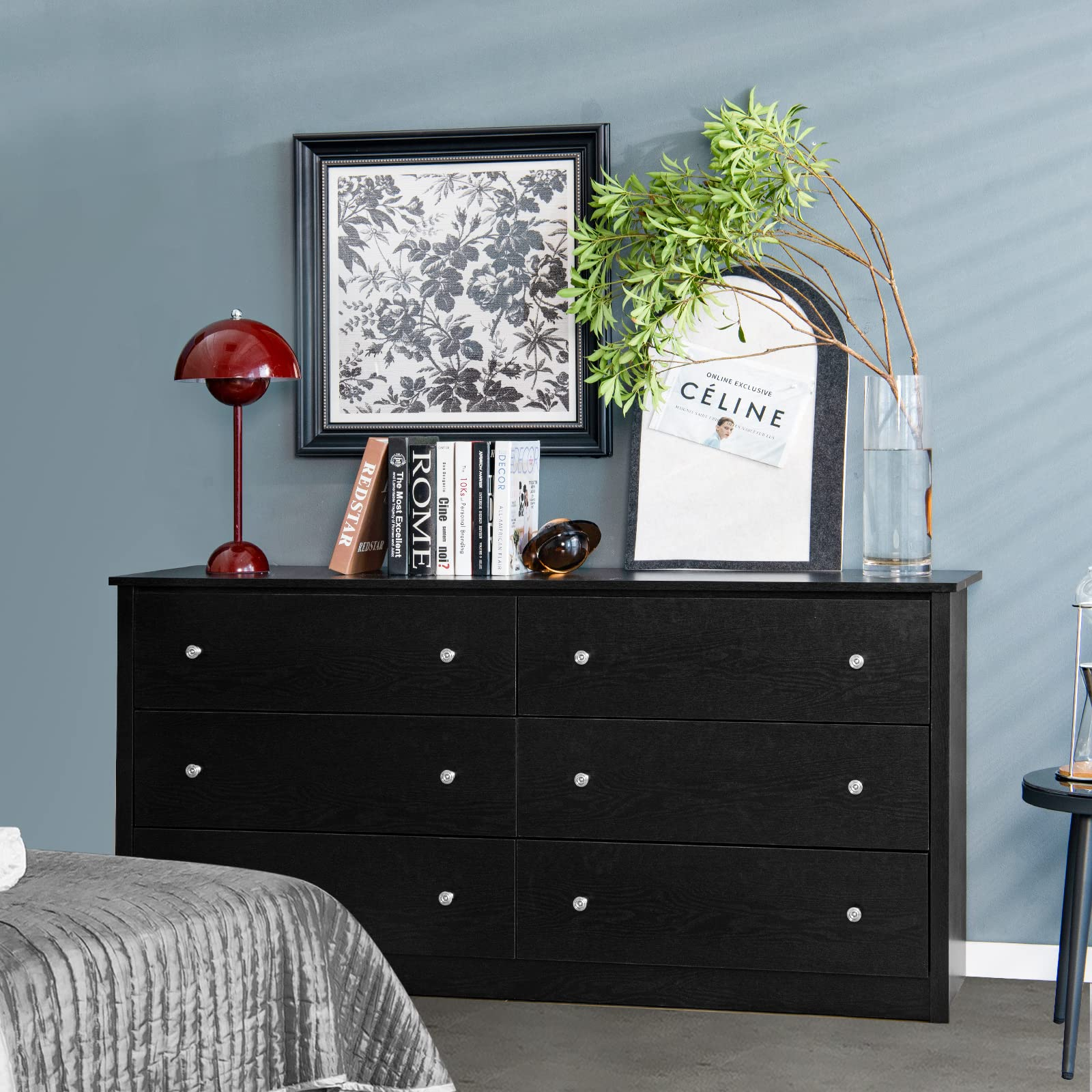 Giantex 6-Drawer Dresser for Bedroom - Freestanding Storage Cabinet