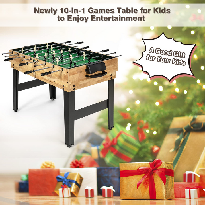 10-in-1 Multi Game Table, Combo Game Table Set w/Hockey - Giantex
