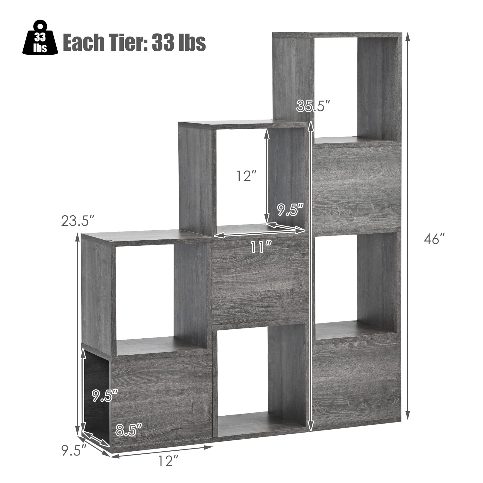 Giantex 9 Cube Storage Organizer, DIY Free Combination Bookcase