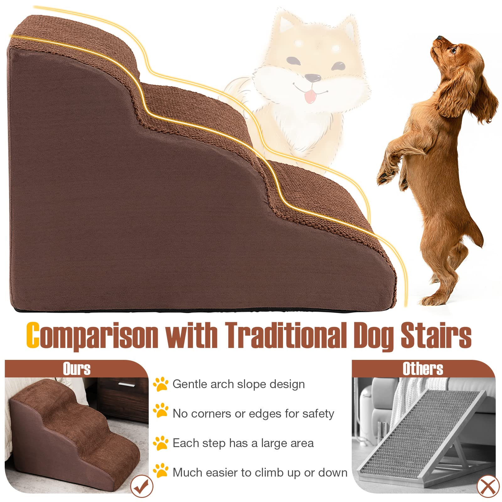 Giantex Dog Ramp Stairs for Bed