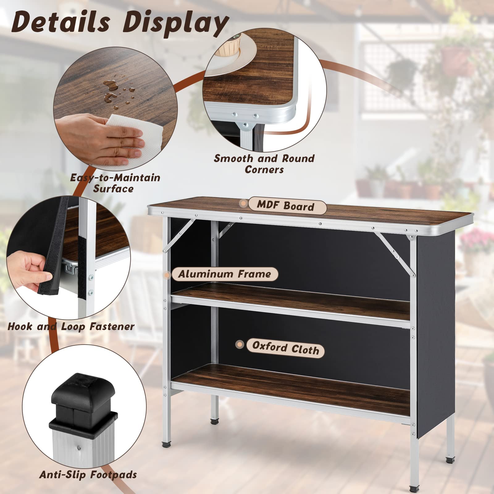 Folding Camping Table - Giantex