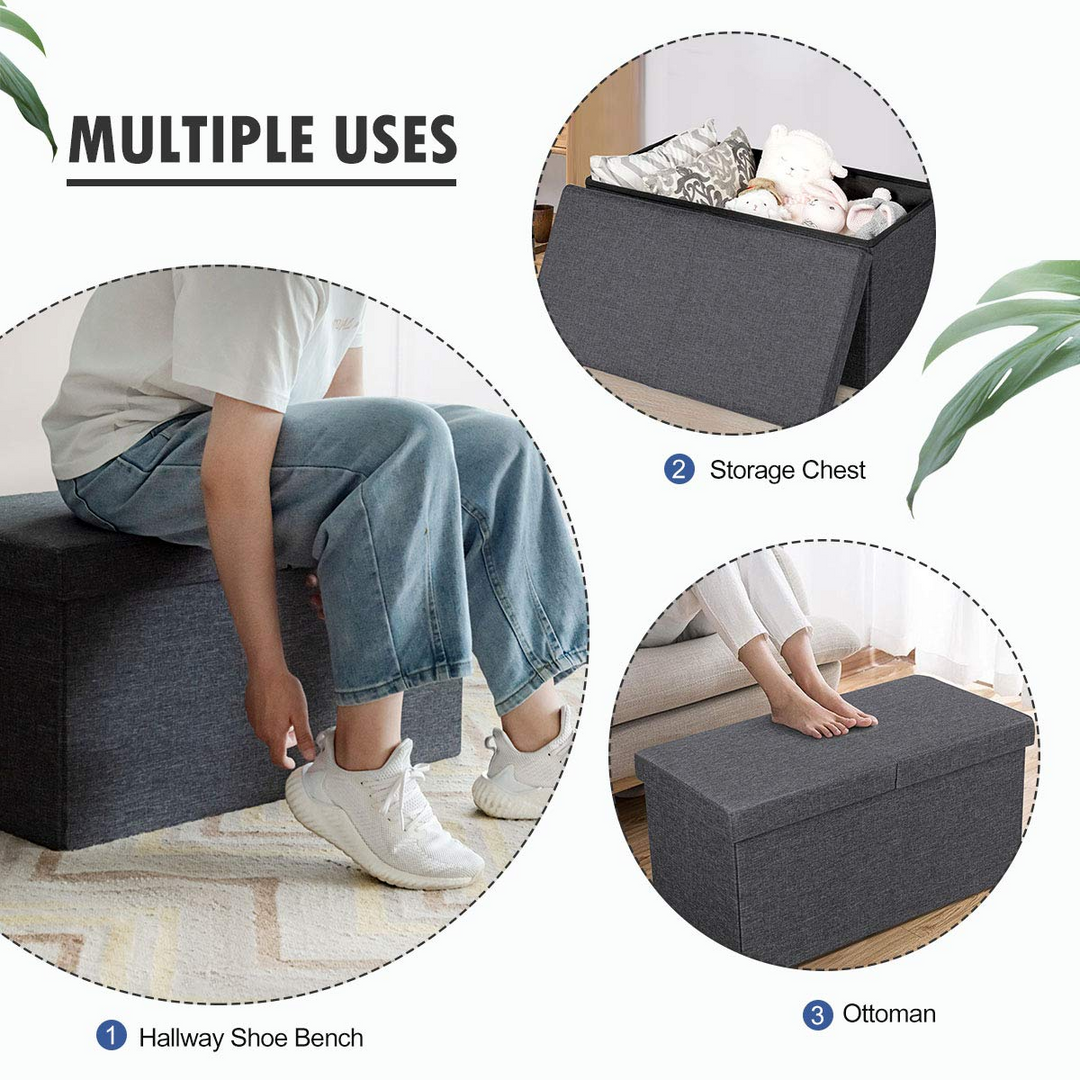 Giantex Folding Storage Ottoman 30 Inches W/ Lift Top