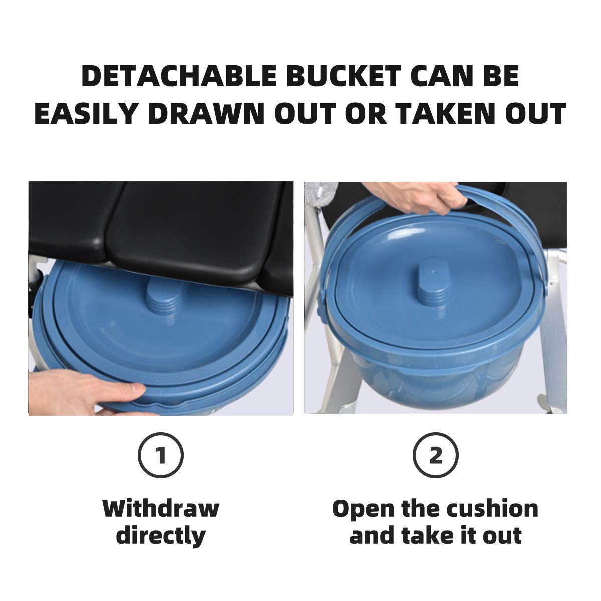 Giantex 3 in 1 Lightweight Shower Commode Wheelchair